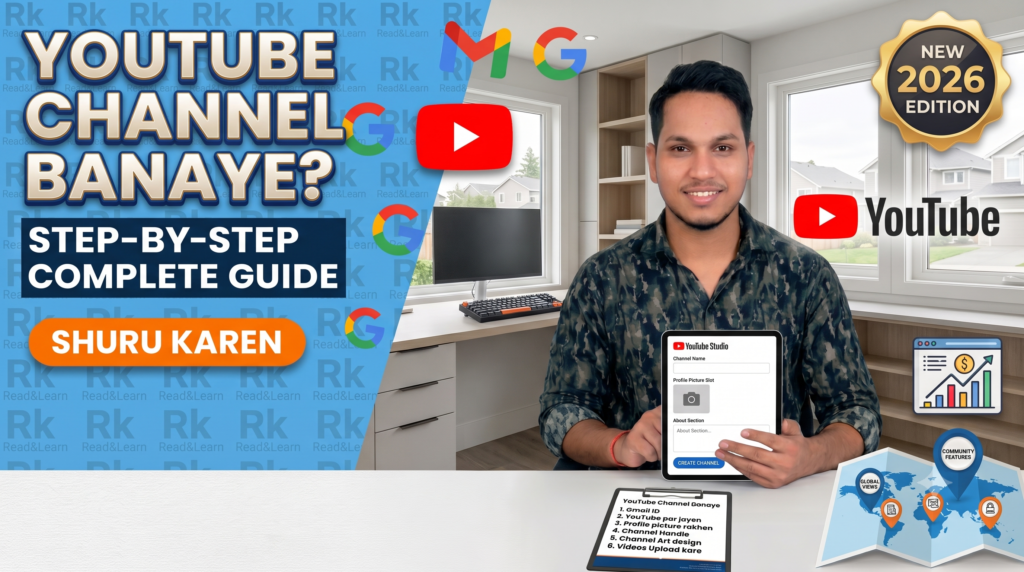 YouTube Channel Kaise Banaye 2026 Full Guide - Read and Learn